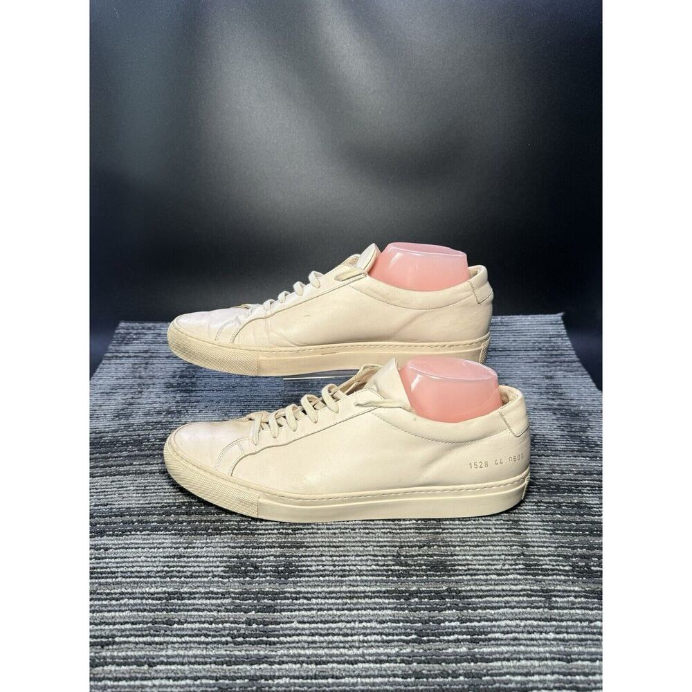 Common Projects Achilles Men’s Size 11 EU44 Neutral Leather Sneaker Shoes /#K/